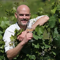 Jesse Nies in den Weinbergen von Lorchhausen